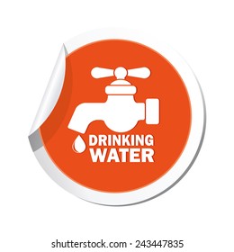 Water tap icon. Vector illustration