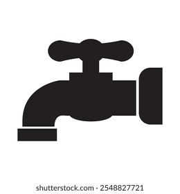 Plantilla de diseño de Ilustración vectorial de icono de grifo de agua