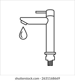 Water tap icon vector illustration logo template