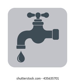 Water tap icon. Vector illustration