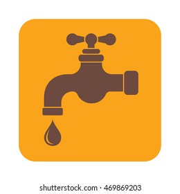 Water tap icon. Vector illustration

