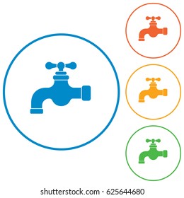 Water tap icon. Vector illustration