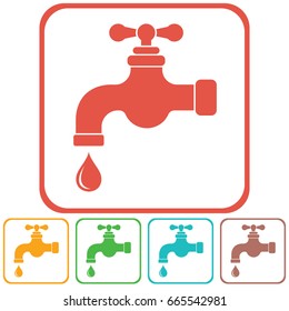 Water tap icon. Vector illustration
