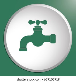 Water tap icon. Vector illustration

