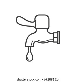 Water tap icon. Vector illustration