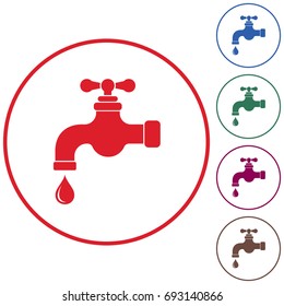 Water tap icon. Vector illustration

