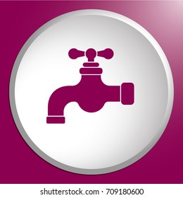 Water tap icon. Vector illustration