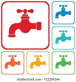 Water tap icon. Vector illustration

