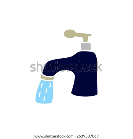 water tap icon, vector illustration symbol sign logo template pictogram, for ui or ux isolated on white for mobile app, editable