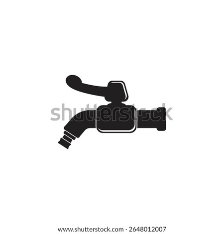 Water Tap Icon Vector Illustration Logo Template