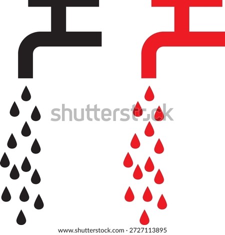 Water tap icon. Vector illustration