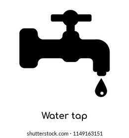 Water tap icon vector isolated on white background for your web and mobile app design, Water tap logo concept