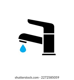 water tap icon vector isolated on background