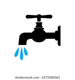 vector de icono de grifo de agua aislado en el fondo