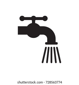 water tap icon vector isolated on white background