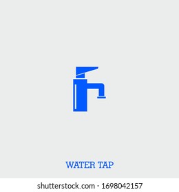 water tap icon. water tap vector on gray background