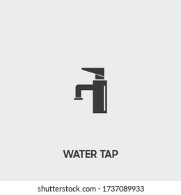 water tap icon. water tap vector on gray background