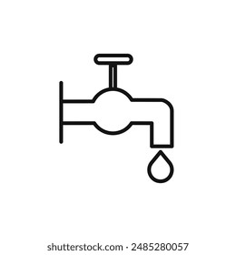 Water tap icon vector set collection for web