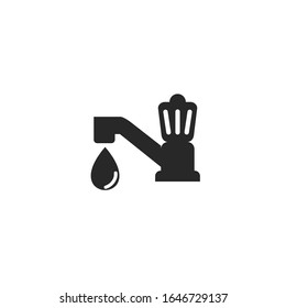 Wasserhahn Symbol Vektorillustration Zeichen einzeln für Grafik und Web-Design. Aquakultursymbol-Vorlagenfarbe bearbeitet auf weißem Hintergrund.