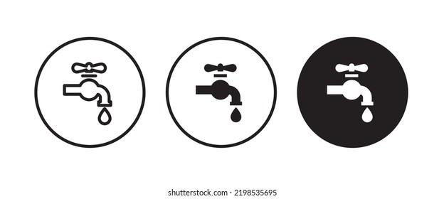 water tap icon vector, sign, symbol, logo, illustration, editable stroke, flat design style isolated on white linear 
