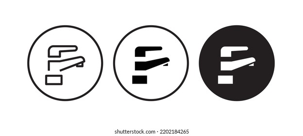 water tap icon vector, sign, symbol, logo, illustration, editable stroke, flat design style isolated on white linear 
