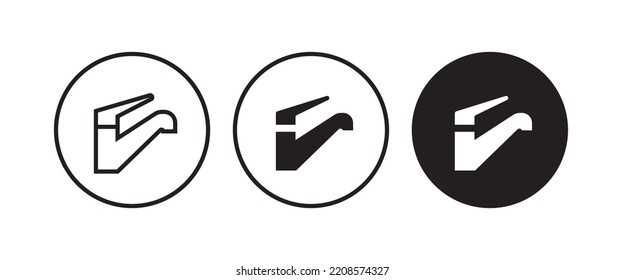 water tap icon vector, sign, symbol, logo, illustration, editable stroke, flat design style isolated on white linear