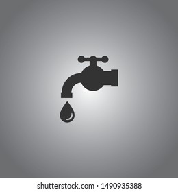 Water tap icon vector silhouette