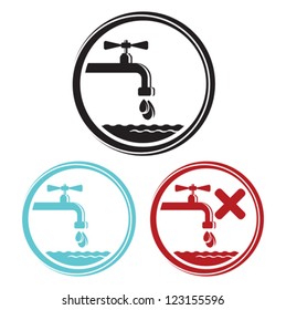 Water tap icons