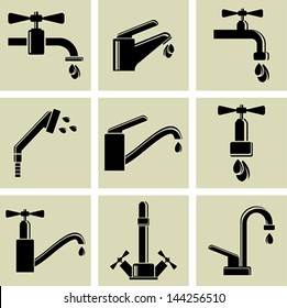 Water tap icons