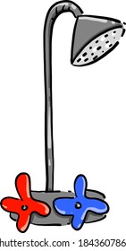 Water tap, illustration, vector on white background