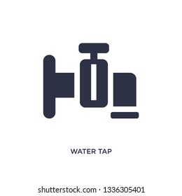 water tap isolated icon. Simple element illustration from ecology concept. water tap editable logo symbol design on white background. Can be use for web and mobile.