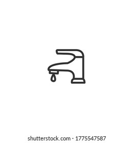 water tap isolated line icon for web and mobile