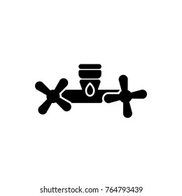 water tap knobs icon. Plumbing element icon. Premium quality graphic design. Signs, outline symbols collection icon for websites, web design, mobile app, info graphics on white background