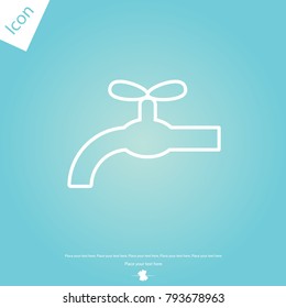 Water tap line icon