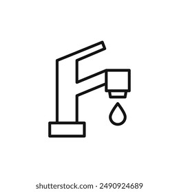 Water tap logo sign vector outline