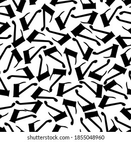 Water tap pattern repeat seamless. Black silhouettes on a white background. Vector illustration.
