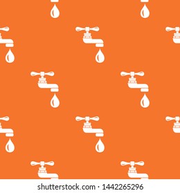 Water tap pattern vector orange for any web design best