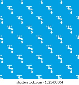 Water tap pattern vector seamless blue repeat for any use