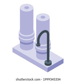 Water tap purification icon. Isometric of Water tap purification vector icon for web design isolated on white background