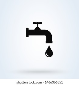 Water tap Simple vector modern icon design illustration