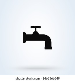 Water tap Simple vector modern icon design illustration