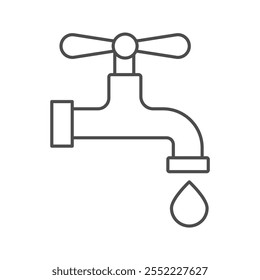 Water Tap thinline icon , vector, pixel perfect, illustrator file