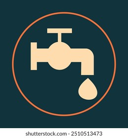 Water tap trendy icon honest abstract vector illustration colorful artwork beautiful design.eps