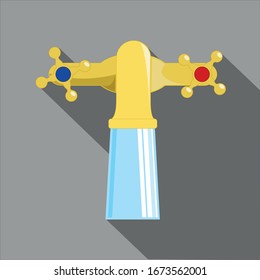 Dibujo de dibujos animados del vector del grifo de agua.