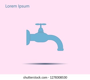 Water tap vector icon