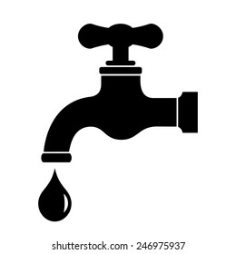 Water tap vector icon