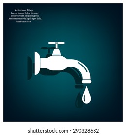 Water tap vector icon
