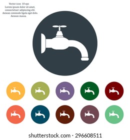 Water tap vector icon
