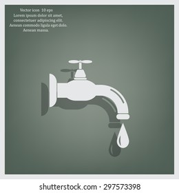 Water tap vector icon