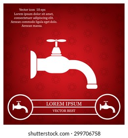 Water tap vector icon